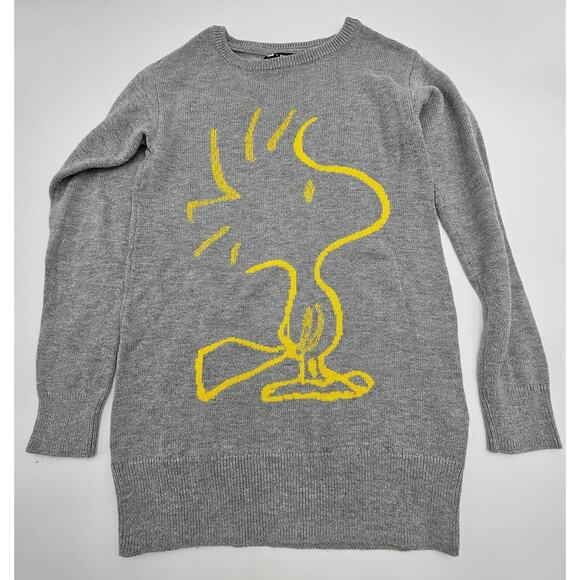 Gap x Peanuts Girl's Size 8 Grey Woodstock Sweater Dress - Picture 1 of 4